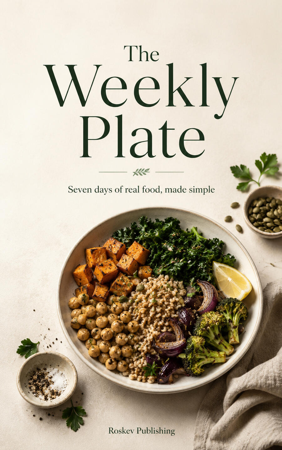 The Weekly Plate Front cover of The Weekly Plate by Roskev Publishing