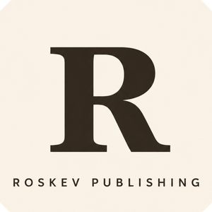 Roskev Publishing logo: a serif letter R above the words Roskev Publishing Front cover of My Personal Handover Map workbook by Kevin Laban